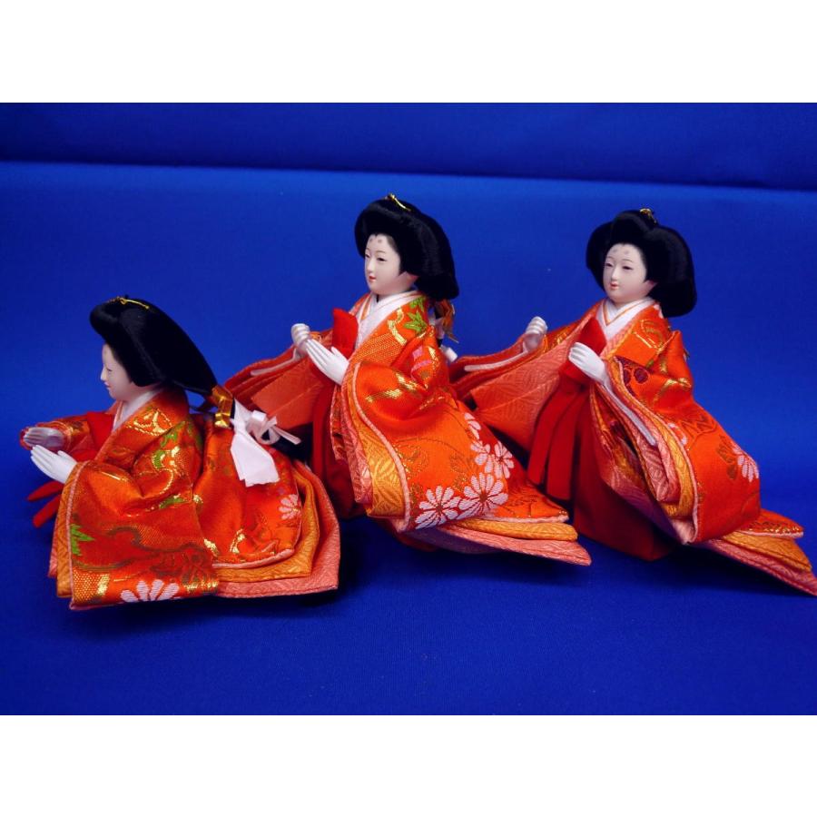 ひな人形3人官女単品☆豆サイズ☆q3c001 柳 05−3508(小道具