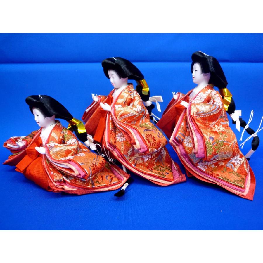 ひな人形3人官女単品☆豆〜極小サイズ☆q3c111 113 柏木(小道具