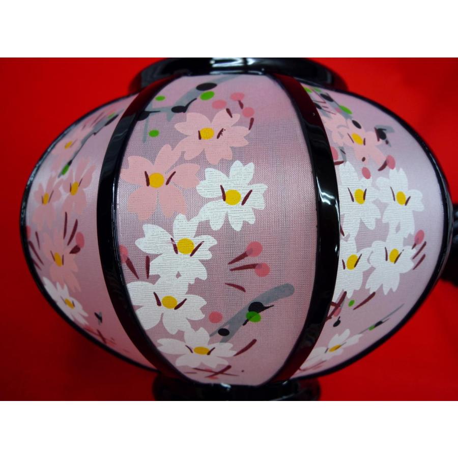 雛まつり☆ぼんぼり単品☆木製絹張雪洞コードレス京菊灯ピンク桜15号