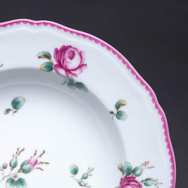 幻のリチャードジノリ、ガーデンローズの角皿 幻のリチャードジノリ