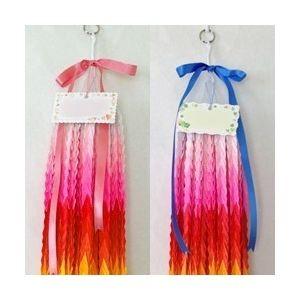 千羽鶴キットM グリーン5色 手作りキット【水晶付】千羽鶴用折り紙と