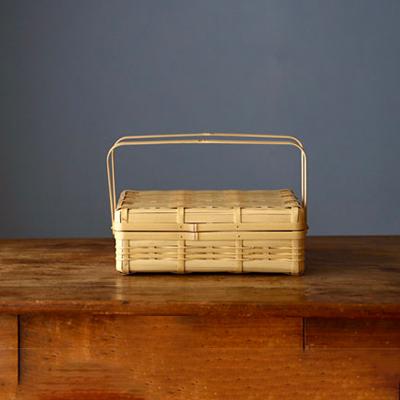 竹かご 白竹の弁当かご 蝶番 竹籠 弁当箱 竹カゴ 竹籠弁当箱 日本製 蓋
