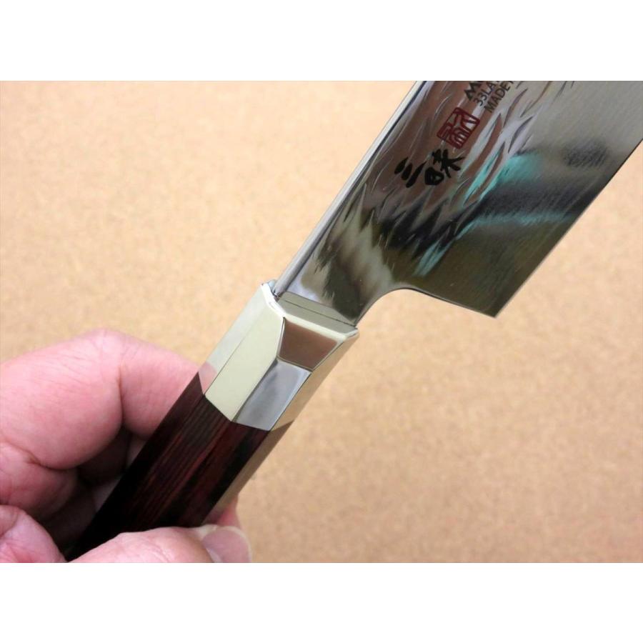 包丁 牛刀 24cm (240mm) 三昧 波目 関の刃物 ダマスカス33層 VG-10