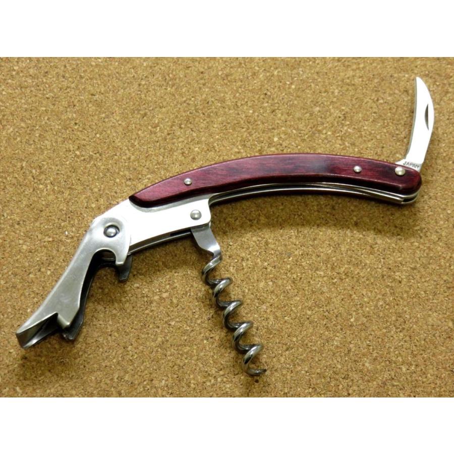 ソムリエナイフ ワインレッド WINEXとMAXOSが共同開発 関の刃物