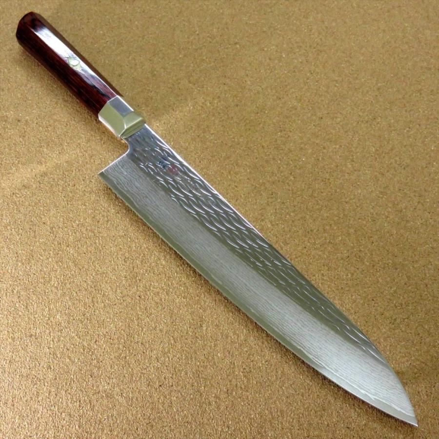 包丁 牛刀 24cm (240mm) 三昧 波目 関の刃物 ダマスカス33層 VG-10