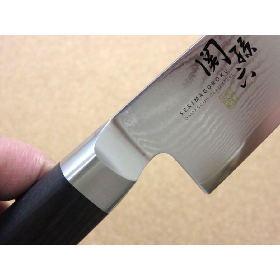 関孫六 包丁 牛刀 18cm (180mm) 関の刃物 貝印 ダマスカス 33層