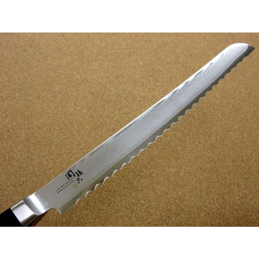 関孫六 包丁 パン切りナイフ 24cm (240mm) 関の刃物 貝印 ダマスカス