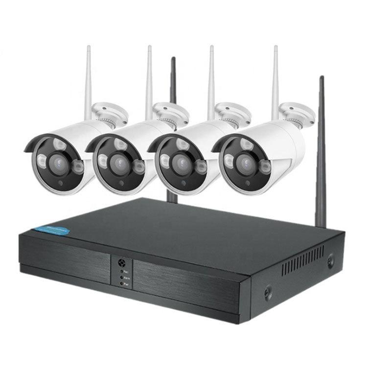 無線カメラ4台と録画NVRデッキセット 防犯 監視 技適認証取得 1080P