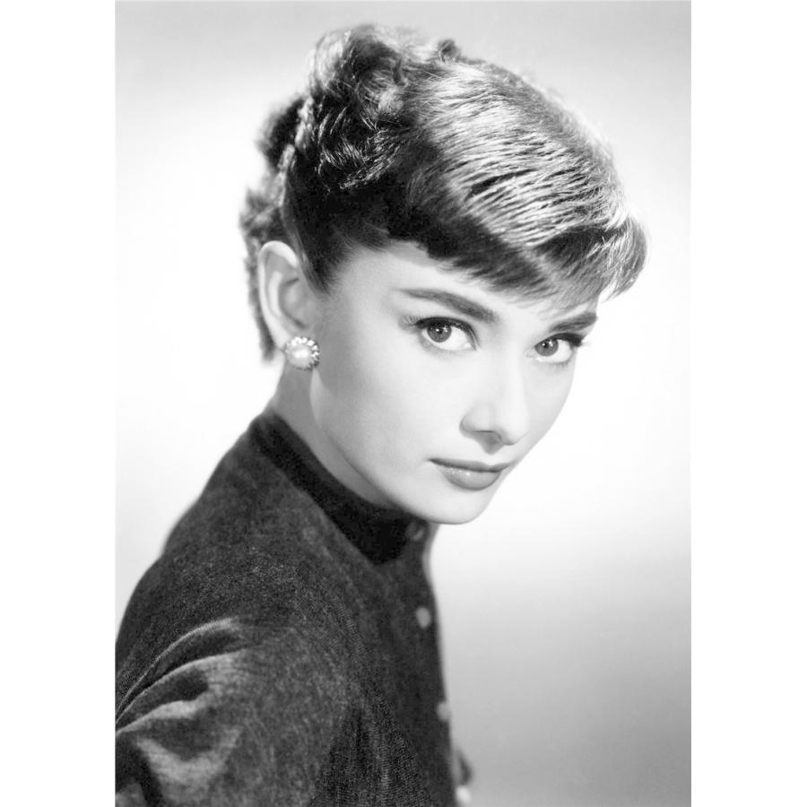 額付 アートポスター アートフレーム オードリーヘップバーン モノクロ