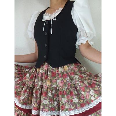 フォークダンス衣装◇U開きベスト（黒）BE003 : shukran - 通販