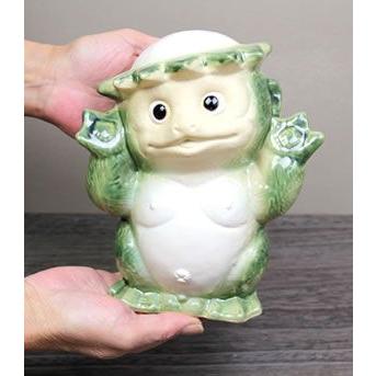 信楽焼 河童 オス ひょうきんな陶器カッパ 。可愛い表情のかっぱ ok