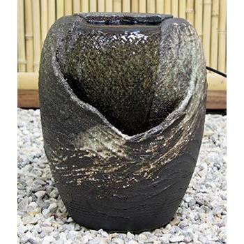 信楽焼 つくばい 水音の電動ツクバイ 循環式 陶器ツクバイ 蹲 水琴窟