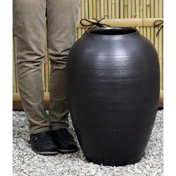 大壺 傘立て 花入れ 陶器 大型 おしゃれ 信楽焼 傘入れ 花瓶 モダン 黒