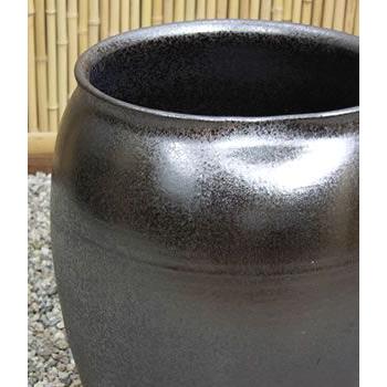大壺 傘立て 花入れ 陶器 大型 おしゃれ 信楽焼 傘入れ 花瓶 モダン 黒