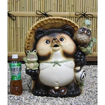 信楽焼 13号満願成就狸 たぬき タヌキ 開運 縁起物 可愛い 蛙 ふくろう