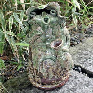 信楽焼 カッパオス 大 縁起物のかっぱ置物 陶器カッパ しがらき 焼き物