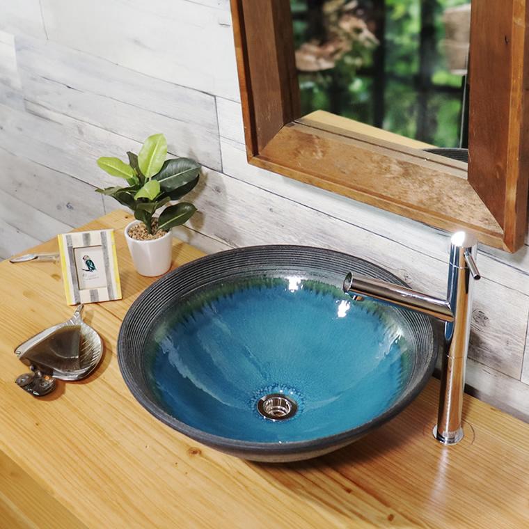 信楽焼 洗面ボウル おしゃれ 洗面ボール トイレ 陶器 洗面 手洗い鉢