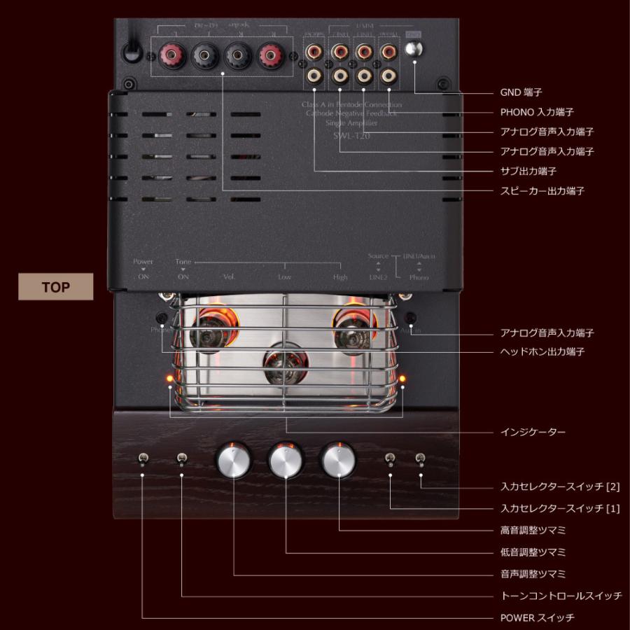 SOUNDWARRIOR SWL-T20-SD 真空管 プリアンプ メインアンプ PHONO