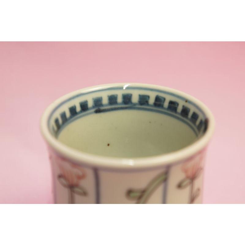 六代 佐藤走波 染錦草花文 湯呑み : 食器のみつはた - 通販 - Yahoo