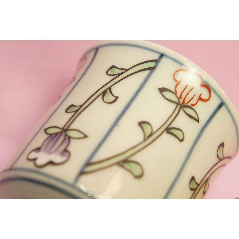 六代 佐藤走波 染錦草花文 湯呑み : 食器のみつはた - 通販 - Yahoo