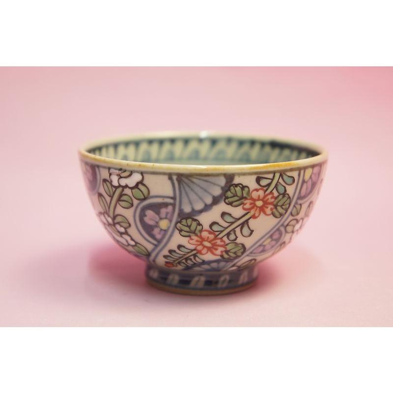 六代 佐藤走波 染錦椿草花文 湯呑み揃 : 食器のみつはた - 通販