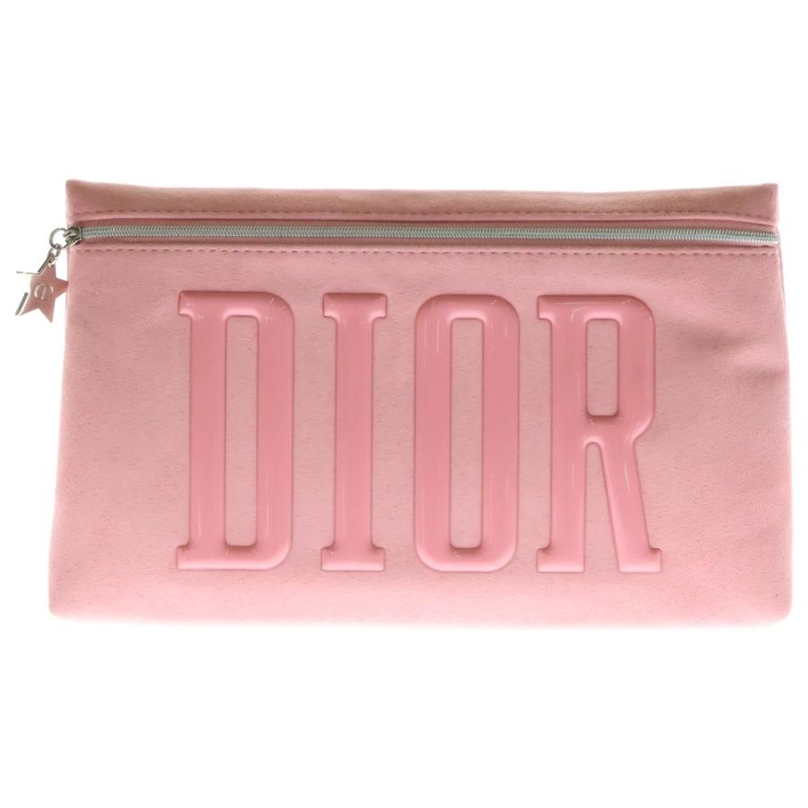 DIOR ディオール ノベルティ ポーチ クラッチバッグ ピンク スエード調