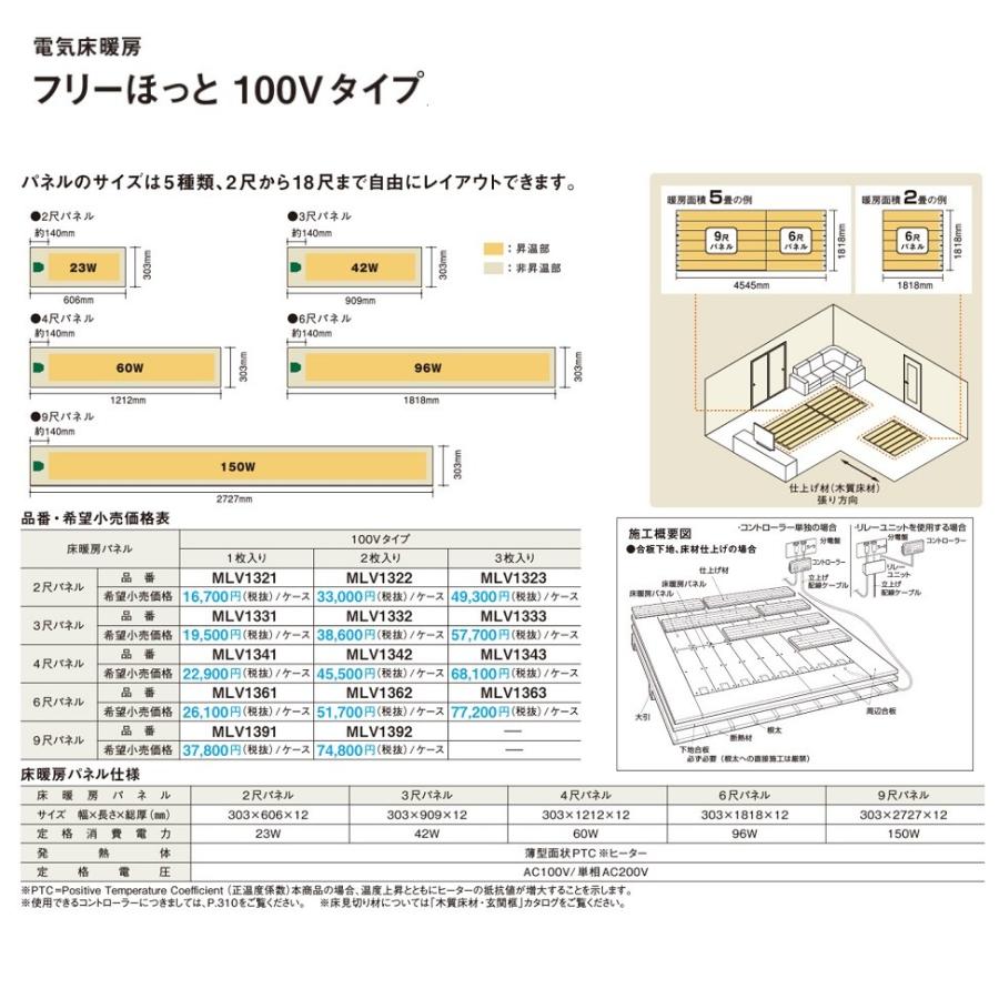 Panasonic（パナソニック） 床暖房フリーほっと 100Vタイプ(3尺パネル