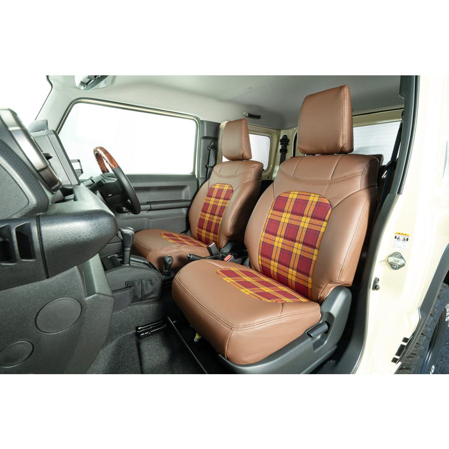 Showa Garage（ショウワガレージ） シートカバー モカ × チェック