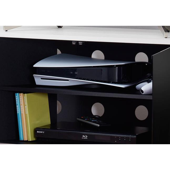 テレビ台 ローボード コーナー キャスター付き ブラックガラス扉 収納