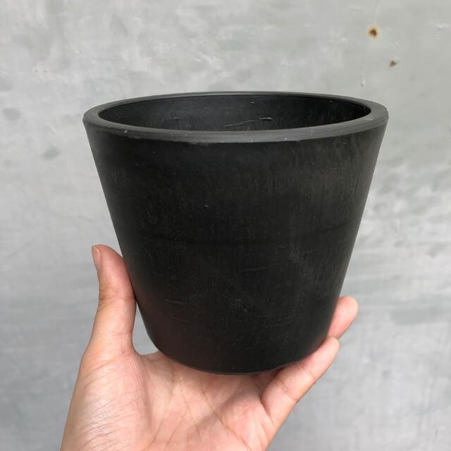 BLACK PLASTIC POT【STANDARD TYPE】12cm×10cm 黒 プラ鉢 4号 植木鉢