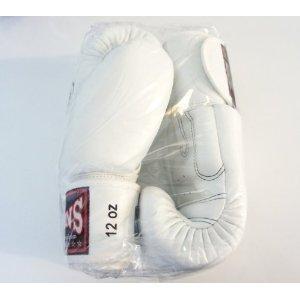 新 TWINS ツインズ 本革製キックボクシング グローブ 白 12オンス 12oz