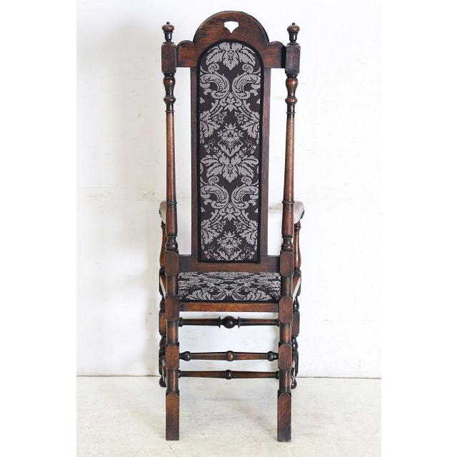 ac-12 1920年代イギリス製アンティーク オーク ハイバックチェア