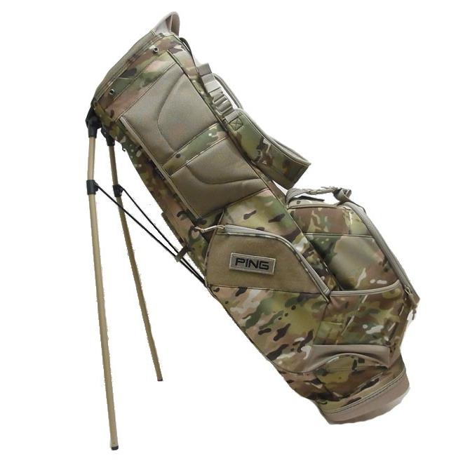 US限定】PING 迷彩 キャディバッグ スタンド付き カモフラ柄 PING