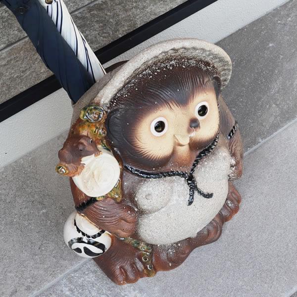 傘立て 陶器 信楽焼 おしゃれ 狸 カエル たぬき 傘入れ モダン