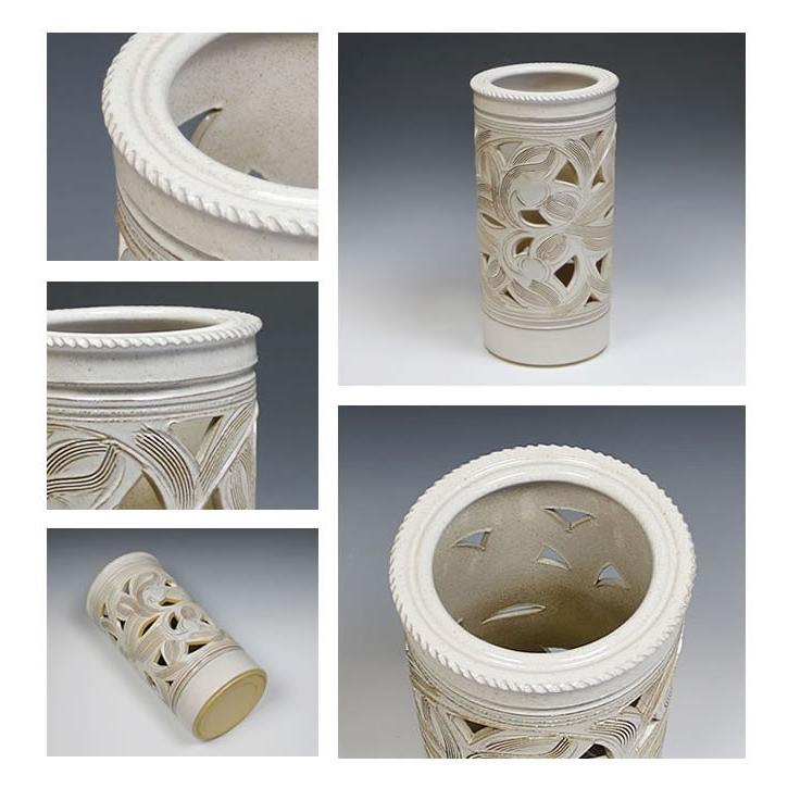 傘立て 陶器 おしゃれ 信楽焼 かさたて 和風 傘入れ モダン 白 玄関