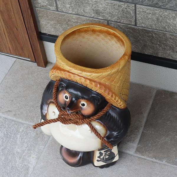 傘立て 陶器 信楽焼 おしゃれ 狸 たぬき 傘入れ モダン シンプル 玄関