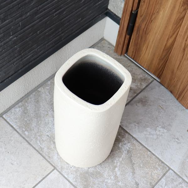 傘立て 陶器 おしゃれ 信楽焼 かさたて 和風 傘入れ モダン 白 玄関