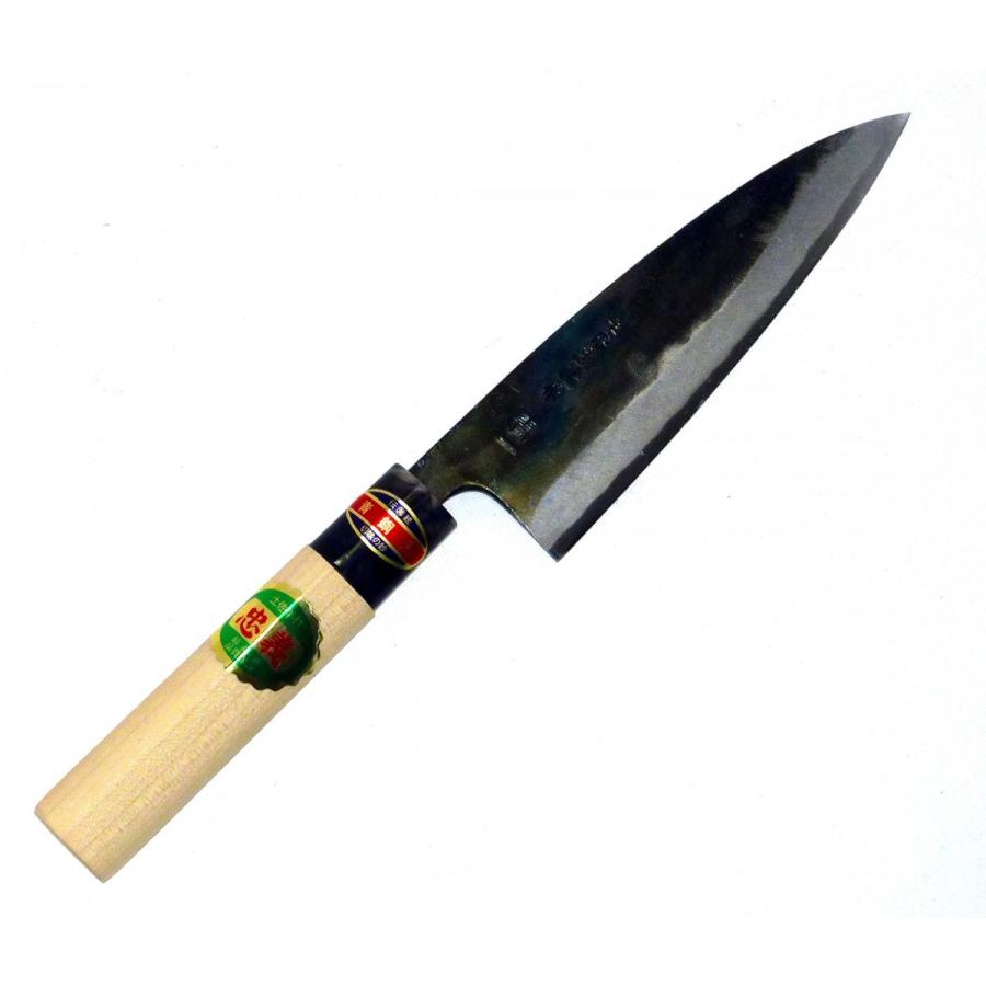 土佐刃物 舟行包丁 黒打 両刃 青鋼入 150mm 忠義 : 土佐刃物と園芸用品