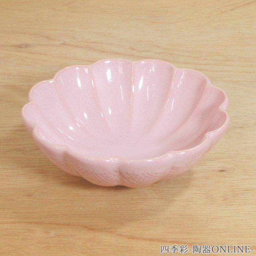 鉢 ボウル 小鉢 ピンクうのふ花びら小鉢 13.5cm おしゃれ 和食器 業務