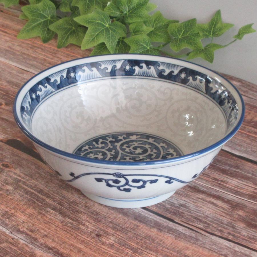 丼 ラーメン鉢 ラーメン丼 6.3高台丼 波唐草 おしゃれ 中華食器 業務用