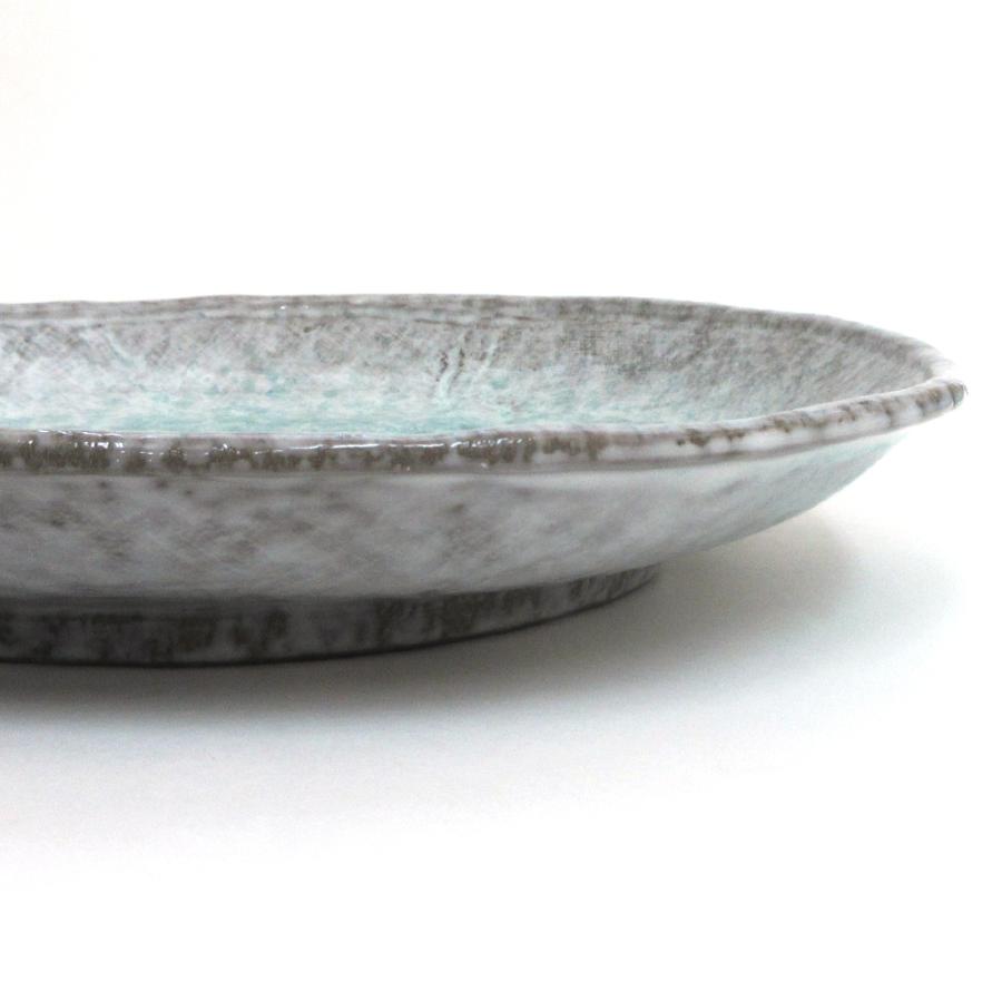 皿 大皿 丸皿9号 27cm 青釉 おしゃれ 業務用 和食器 万古焼 25d17815