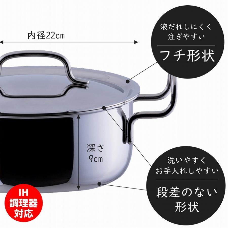 ジオ・プロダクト 両手鍋 22cm 7層構造 ステンレス アルミ 無水