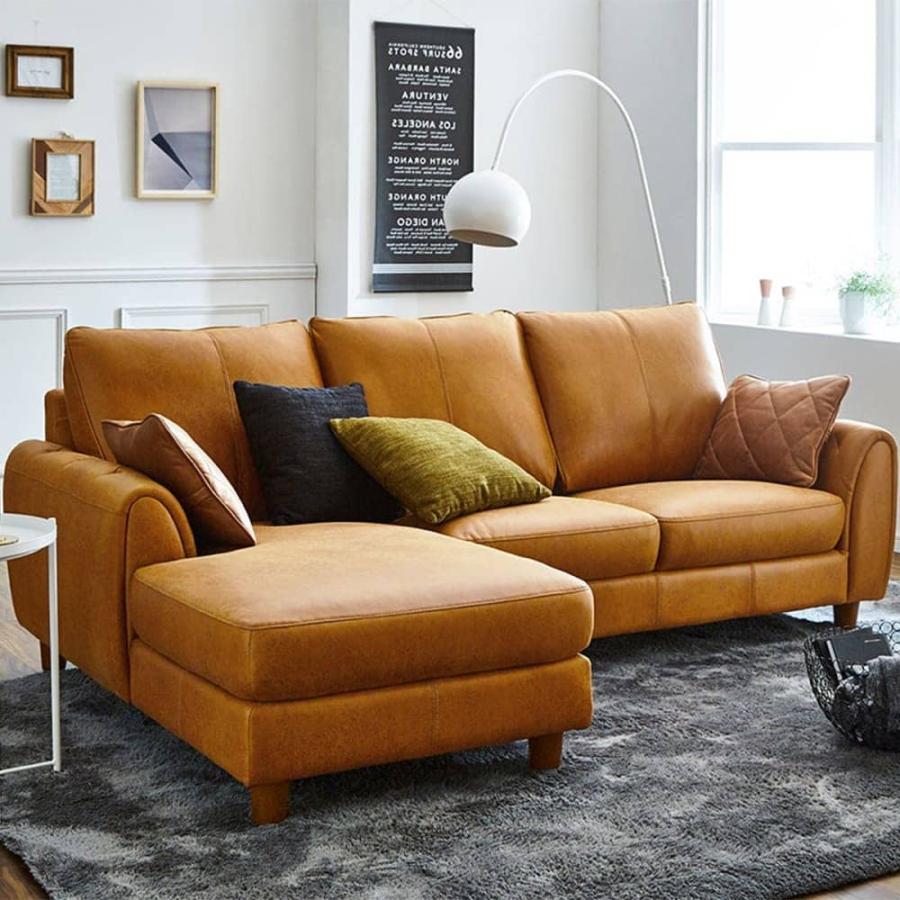 関家具 【レザーテックス】 シェーズロングソファ ヘンリー 右カウチ