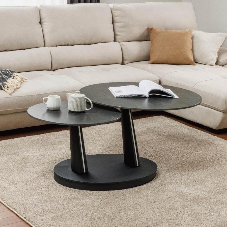リビングテーブル カイザー ダークグレー (配送員設置) : 島忠