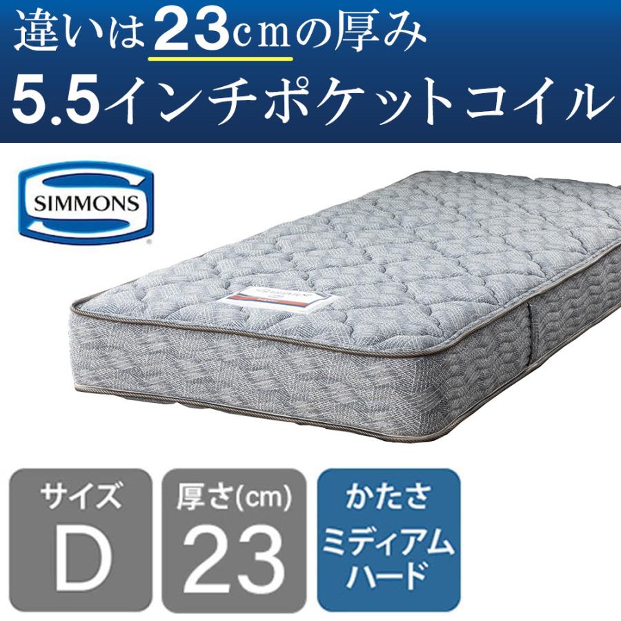 SIMMONS（シモンズ） マットレス ダブルベッド用 ポケットコイル 5.5