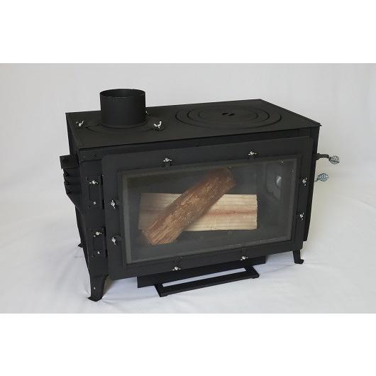 新保製作所 ロマンチカル 薪ストーブ 煙突上出し/脚長さん付/ピザ