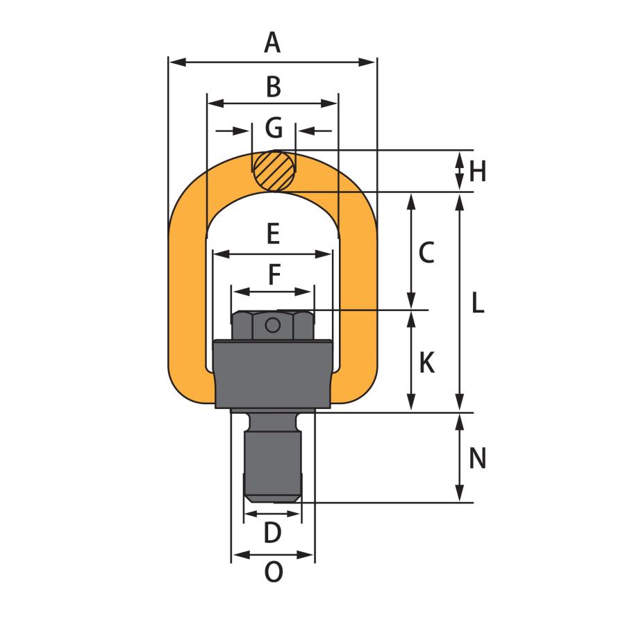 マーテック マーテック(株) フレノ・リンクボルトB型 自在形アイボルト