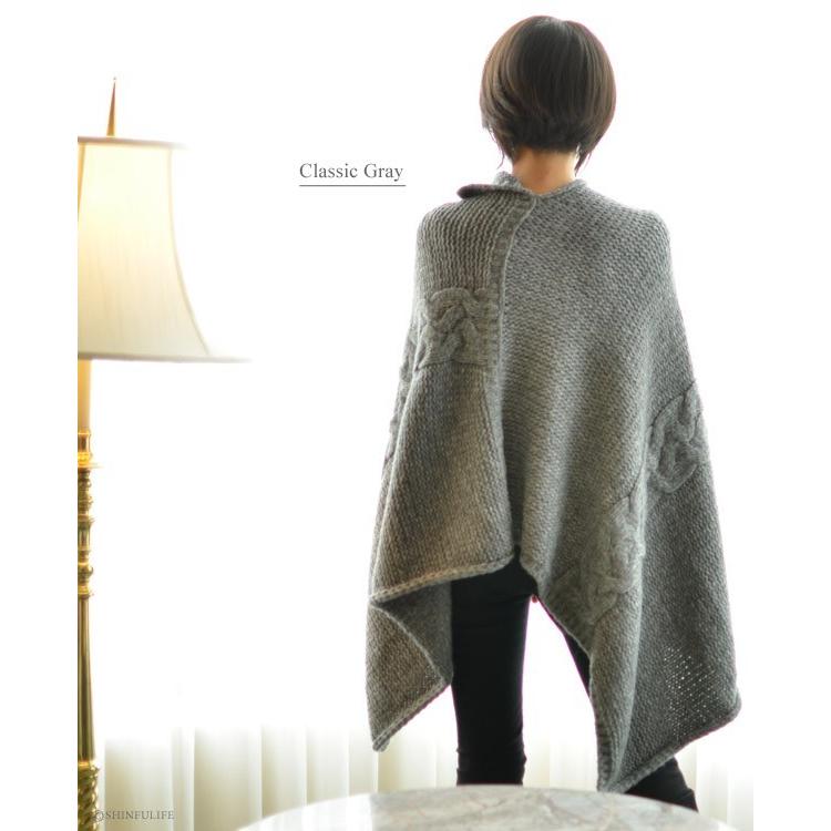 Calimar（カリマール） イタリア製 アルパカ ケープ マント ニット