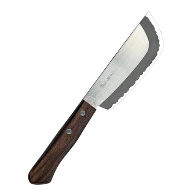 江戸菊水 かぼちゃ切包丁 150mm ステン特殊鋼割込 ローズ柄 楽々