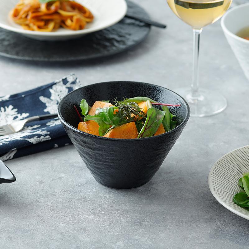 台形ボウル S 13.5cm スレート調 ブラックボウル 鉢 お皿 皿 食器 大鉢